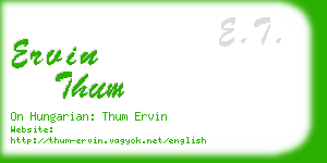 ervin thum business card